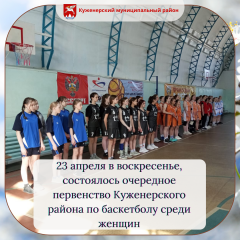 23 апреля в воскресенье,состоялось очередное первенство Куженерского района по баскетболу среди женщин